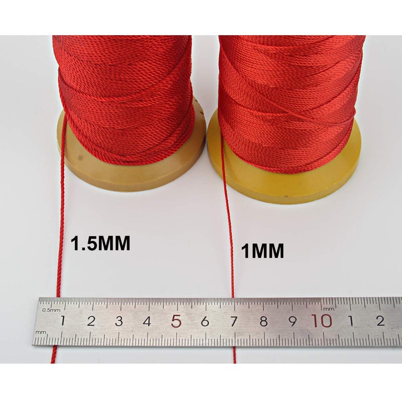 McFanBe 328 Feet Twisted Nylon Line Twine String Cord for Gardening Marking DIY Projects Crafting Masonry (Red, 1.5mm-328 feet) - Image 5